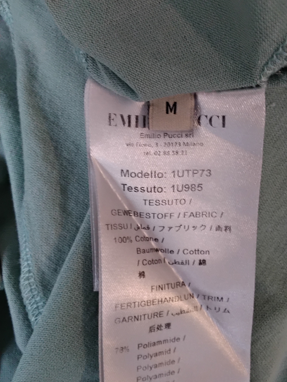 Emilio Pucci Mint Green Crewneck Top - Picture 5 of 5